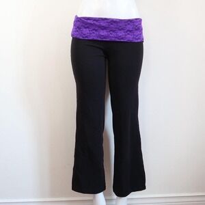 jenni active purple lace flare yoga pants y2k